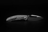 Artisan Cutlery Boa Stippled Titanium Grey (1862G-FGY) open clipside