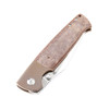 Kansept Shikari Bronze Titanium Brown Micarta (K1027A2) closed