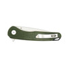 Eikonic Dromas Micarta Olive Green (441SGN) closed clipside