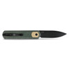 Vosteed Corgi Black Stonewashed Micarta Green (CG3SVM1) open clipside