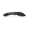 Vosteed Mini Nightshade Black Stonewashed G10 Green (A0207) open clipside