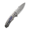 WE Knife Co Hyperactive Titanium Flamed Titanium Inlay (WE23030-1) open clipside