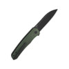 QSP Otter Black Ti Micarta Green (QS140-E2) open clipside