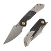 Kansept Fenrir Damascus Titanium Shred Carbon Fiber (K1034B1) both