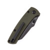 Kansept Main Street Micarta Green (T1015A2) closed clipside