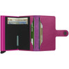 Secrid Miniwallet Crisple Fuchsia (MC-Fuchsia) open cards