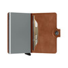 Secrid Miniwallet Vintage Cognac Silver (MV-Cognac-Silver) open