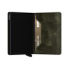 Secrid Slimwallet Vintage Olive Black (SV-Olive-Black) open