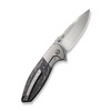 WE Knife Co Nitro OG Titanium Grey Marble Carbon Fiber Inlay (WE23035-1) open clipside