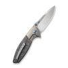 WE Knife Co Nitro OG Titanium Aluminum Foil Carbon Fiber (WE23035-3) open clipside