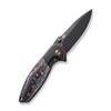 WE Knife Co Nitro OG Titanium Bronze Black Nebula Fat Carbon Fiber (WE23035-4) open clipside