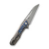 WE Knife Co Falcaria Polished Bead Blasted Titanium (WE23012B-1) open clipside