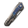 WE Knife Co Falcaria Polished Bead Blasted Titanium (WE23012B-1) closed clipside