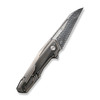 WE Knife Co Falcaria Damasteel Polished Grey Titanium (WE23012B-DS1) open clipside