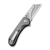 CIVIVI Elementum Utility Aluminum Grey (C23039B-4) open clipside