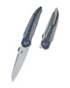 Bestech Prydwen Titanium Blue Marble Carbon Fiber Inlay (BT2409C) 