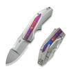 WE Coral Polished Bead Blasted Titanium with Timascus Inlay (WE24044-4)