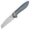 Kansept Kosame Blue Anodized Titanium with Shred Carbon Fiber Inlay (T1093F1)