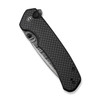 CIVIVI Button Lock Brazen Damascus Blade Twill Carbon Fiber Overlay On Black G10 (C19059C-DS1)