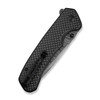 CIVIVI Button Lock Brazen Damascus Blade Twill Carbon Fiber Overlay On Black G10 (C19059C-DS1)