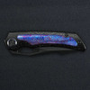 Kunwu Jericho PVD Black TC4 Raindrop Texture Timascus Inlay (K713T-R1-4) closed