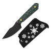 Kizer Mini Harpoon G10 Green Christmas (1040SMC1)
with sheath