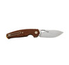GiantMouse ACE Jagt Burlap Micarta (JAGT-BURLAP-SATIN) open clipside