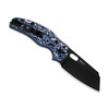 Kizer C01C 2.9 BS Vortex Micarta Blue (V3488.29BSA1) open clipside