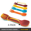 Utility Spork 4 Pack With Tether Classic (F-SP-UT-4PK-CLASSIC) dimensions