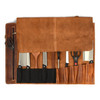 Knife Roll Company Torino Ranch Light Brown 10 Slot (KR-TR-LB01) open filled flap