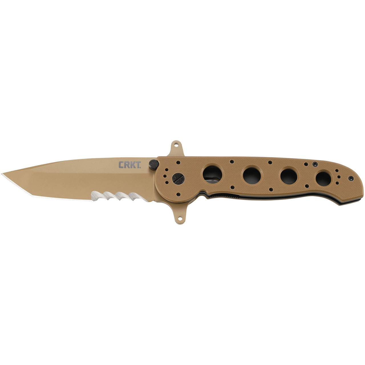 CRKT M16-14DSFG Desert Tan Tanto with Veff Serrations - M16-14DSFG