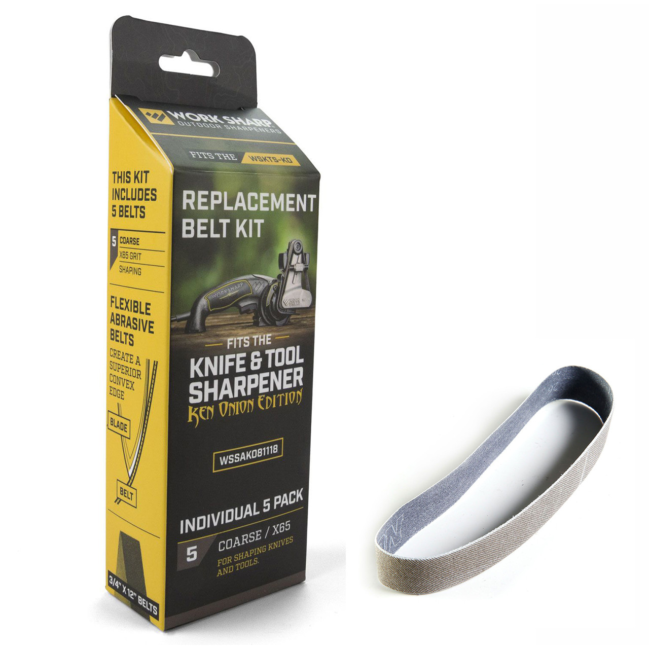 Work Sharp Coarse X65 Replacement Belt Kit for WSKTS-KO 5Pc