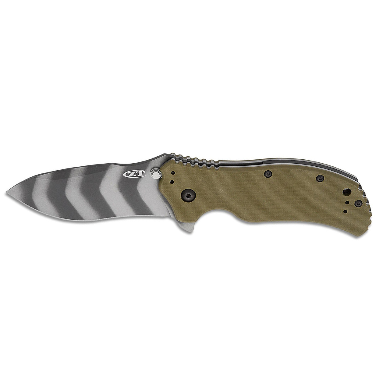 Zero Tolerance 0350OLTS Tiger Stripe G10 OD Green ZT0350OLTS House