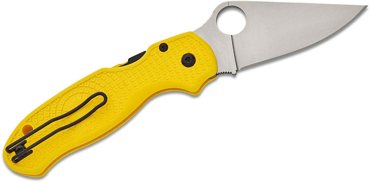 Spyderco Para 3 Salt Lightweight Yellow PlainEdge (C223PYL)