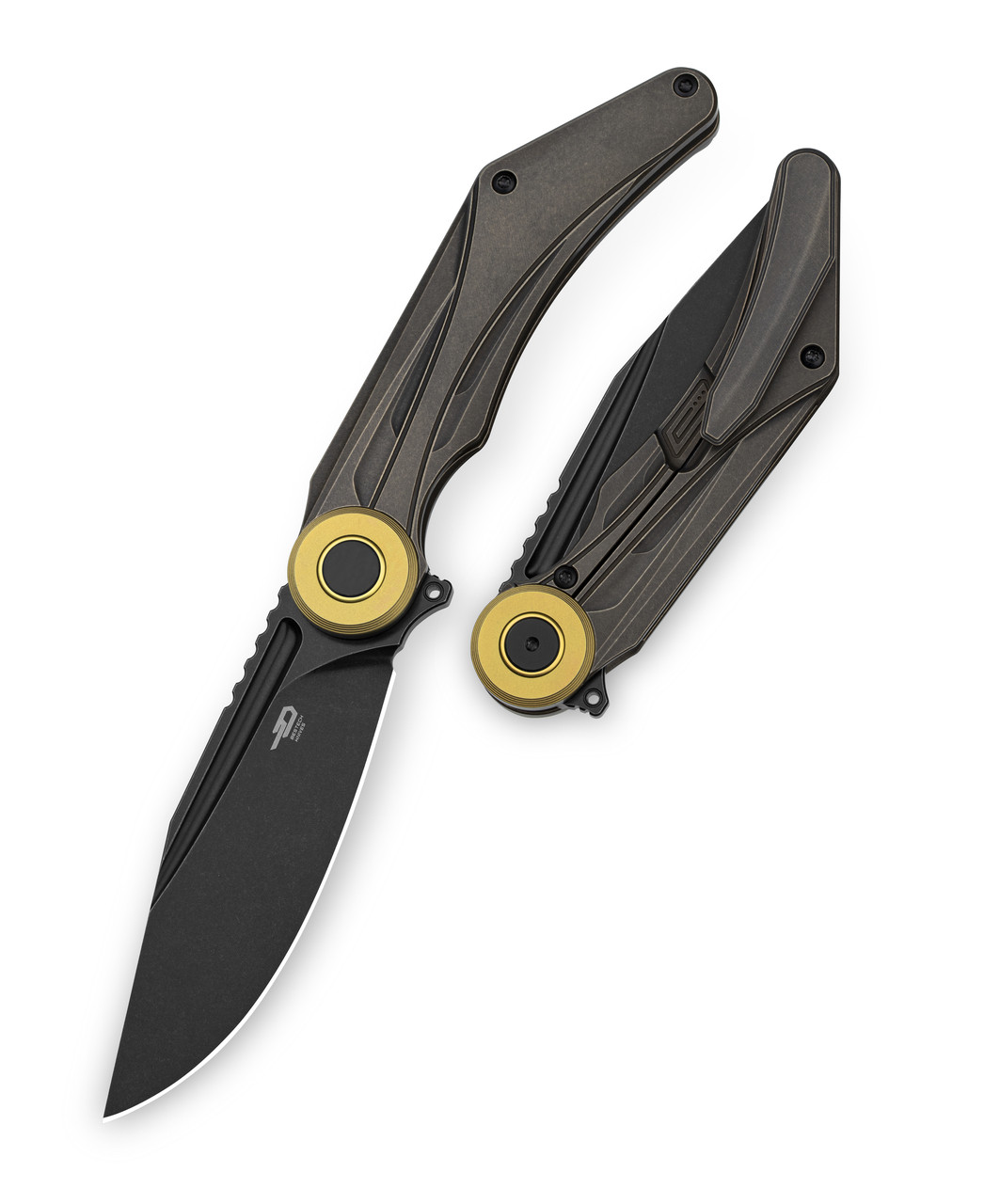 Bestech Seraph Black Stonewashed M390 Ti Black/Bronze (BT2403E)