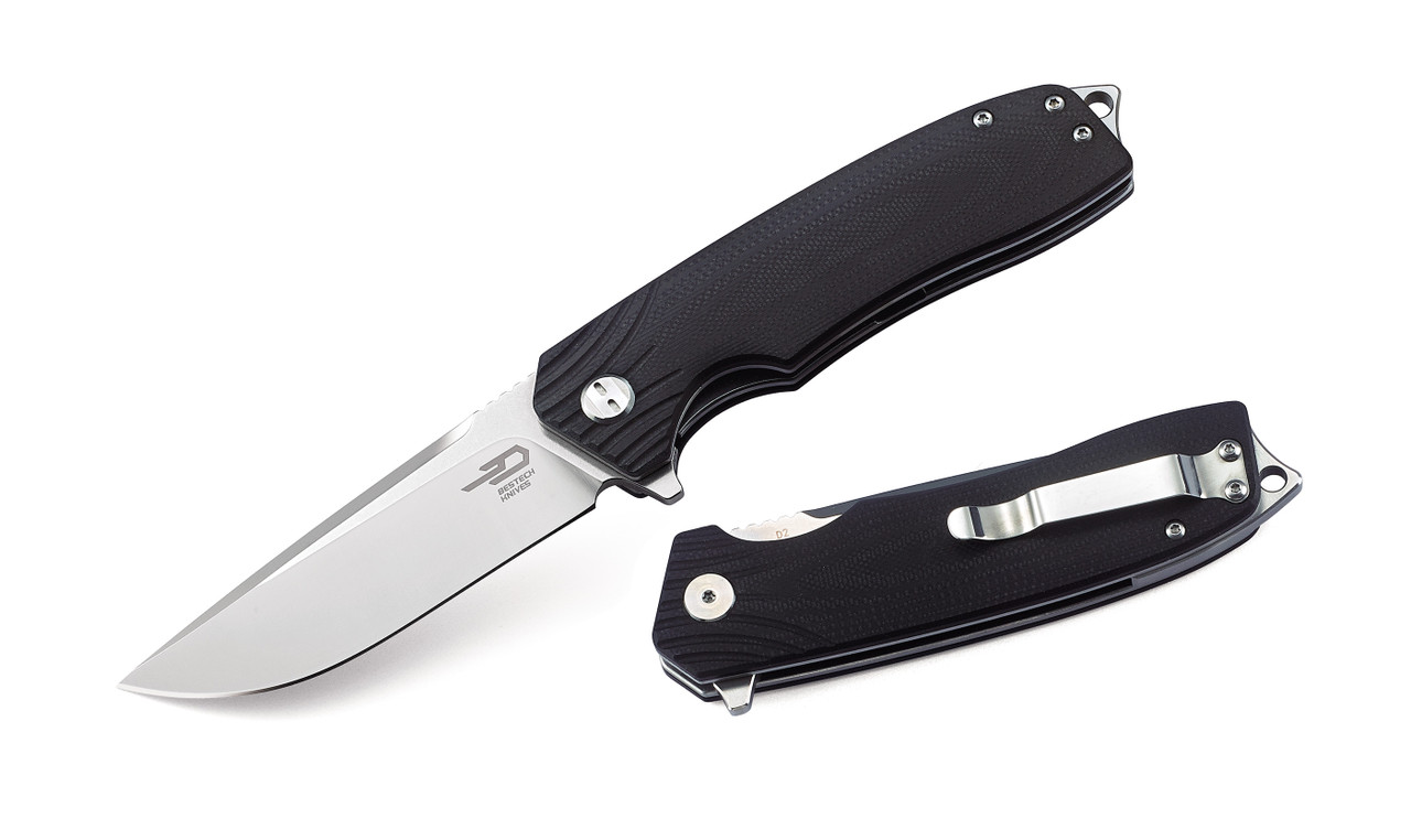 Bestech Lion Satin D2 G10 Black (BG01A)