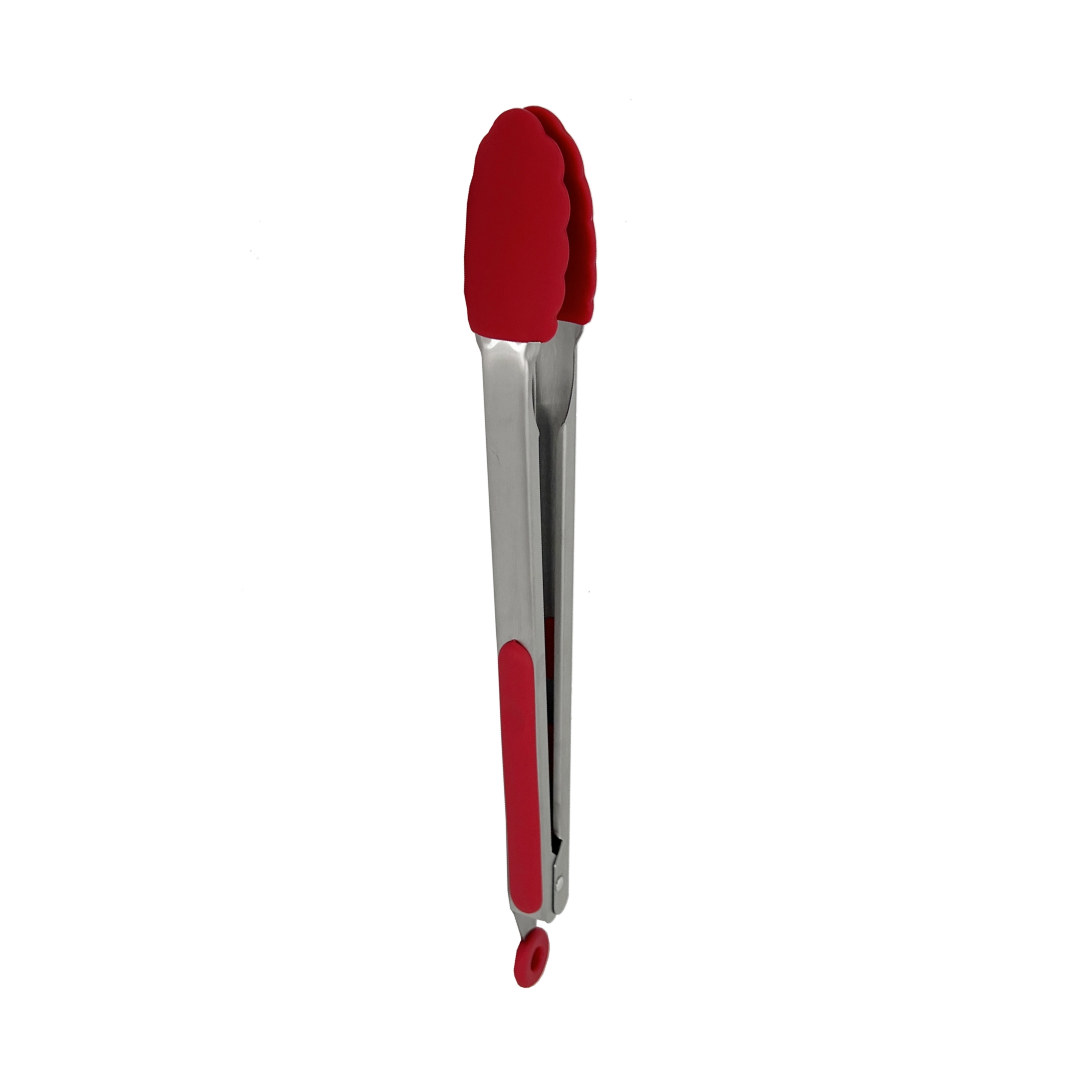 Kussi Silicone Long Tongs Red 12" (STGRDL)