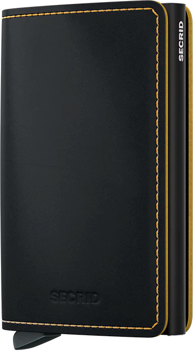 Secrid Slimwallet Matte Black & Ochre (SM-Black & Ochre)