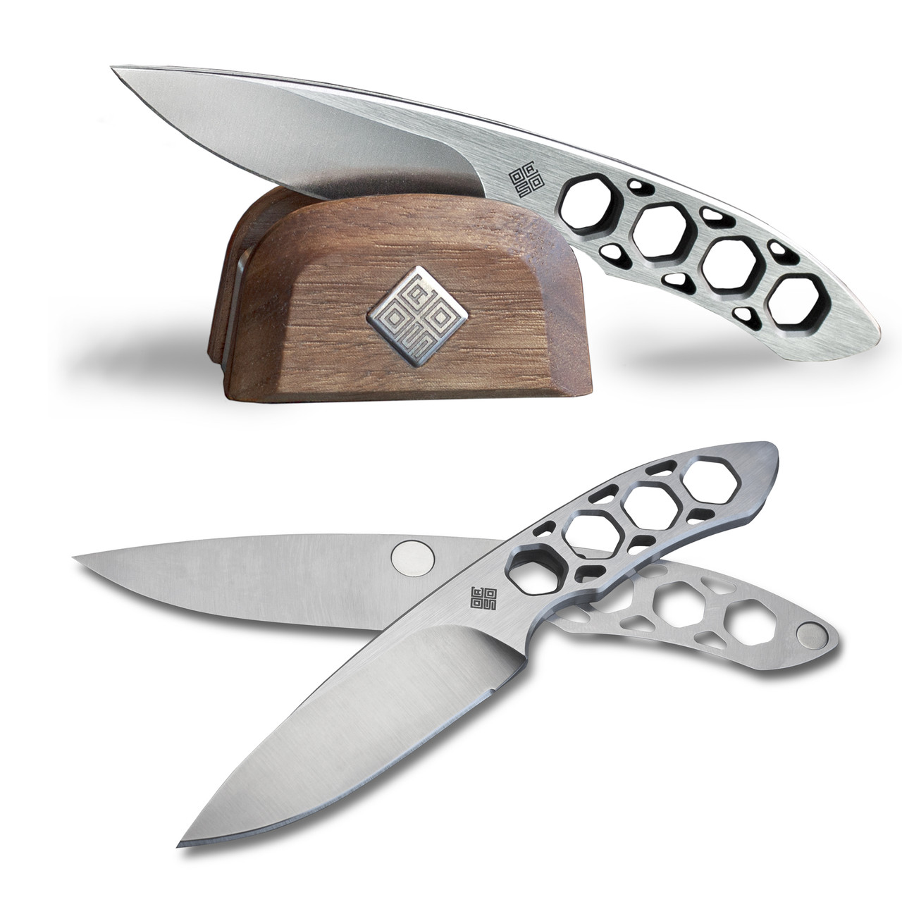 Ocaso Duo Desk Knife Spear Point with Stand (80DKS)