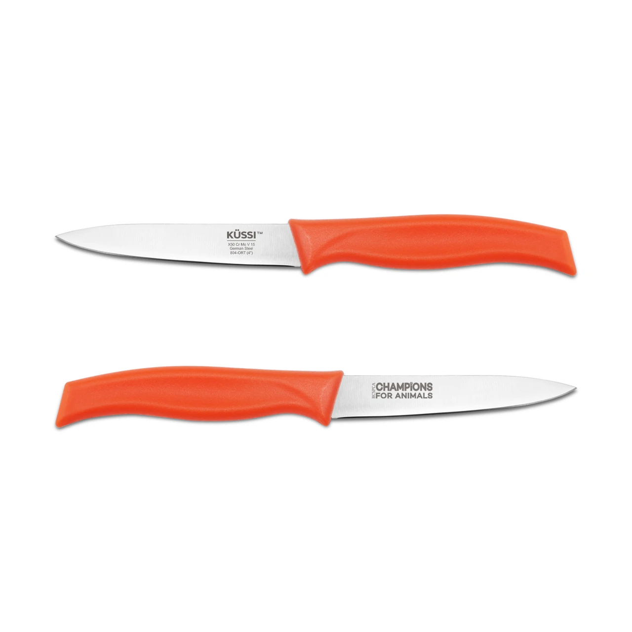 Kussi Fine Edged Caring Knife 4" Orange - BCSPCA Champions for Animals (804-ORT)
