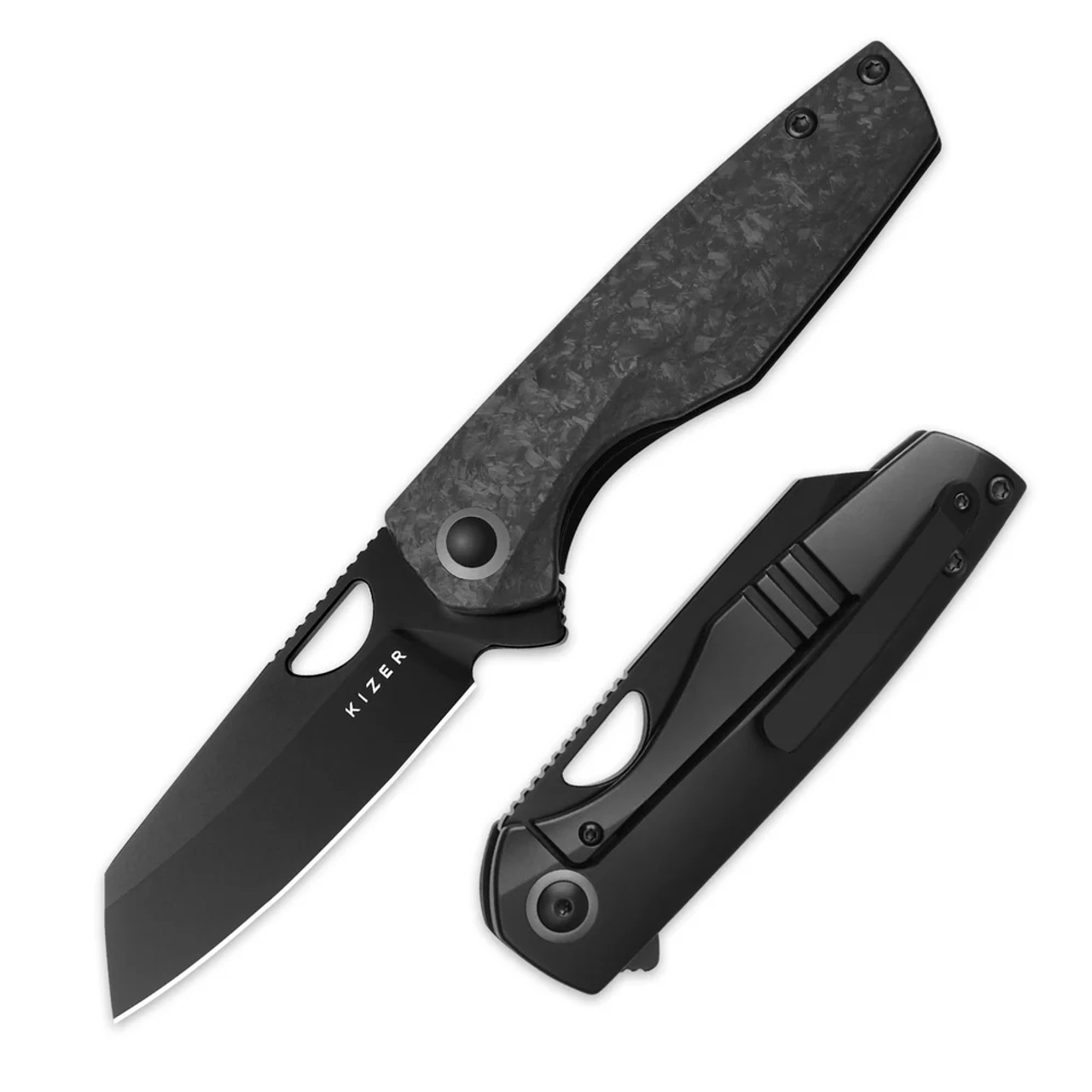 KS1123✨ Kizer Pioneer Blue Canyon/Titanium with Holes (ZX-FK03A2)