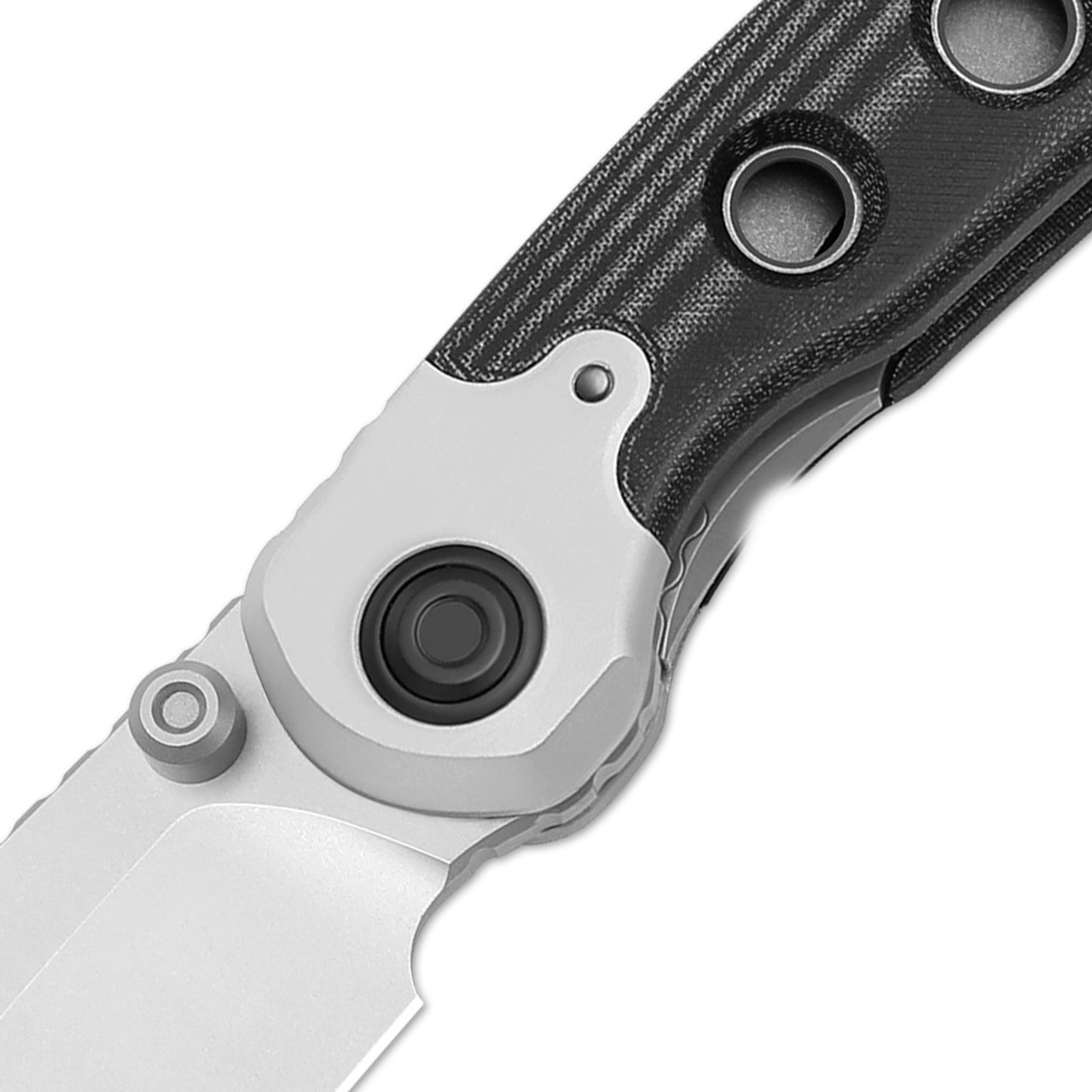 Kizer Pioneer Aluminum/Micarta Black with Holes (ZX-FK03A3)
