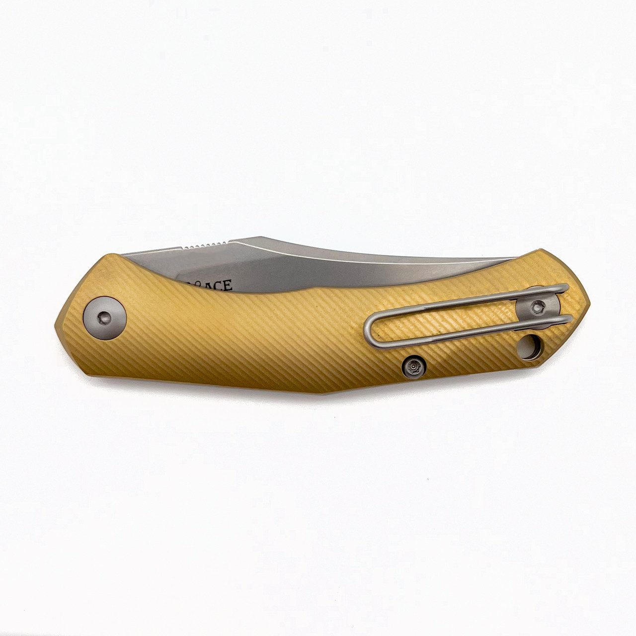 GiantMouse ACE Jutland Slipjoint Brass Stonewashed CPM Brown