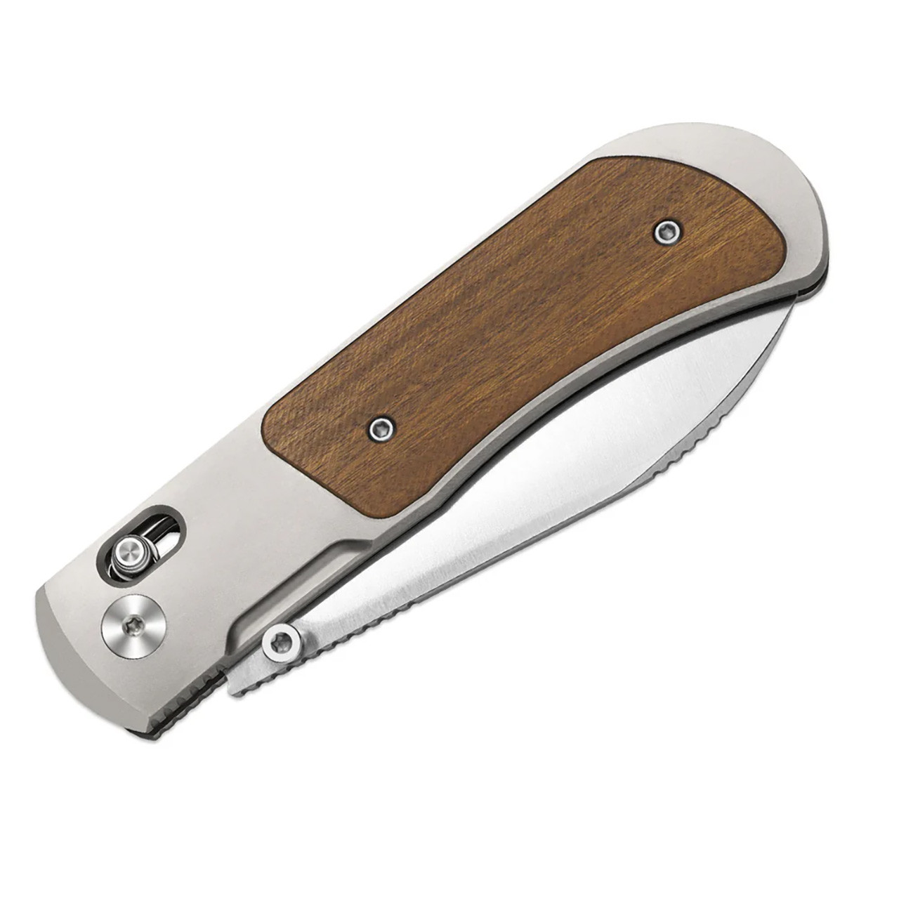 Kizer Tycho Titanium Mkuruti Wood - Ki4761A1 | House of Knives Canada