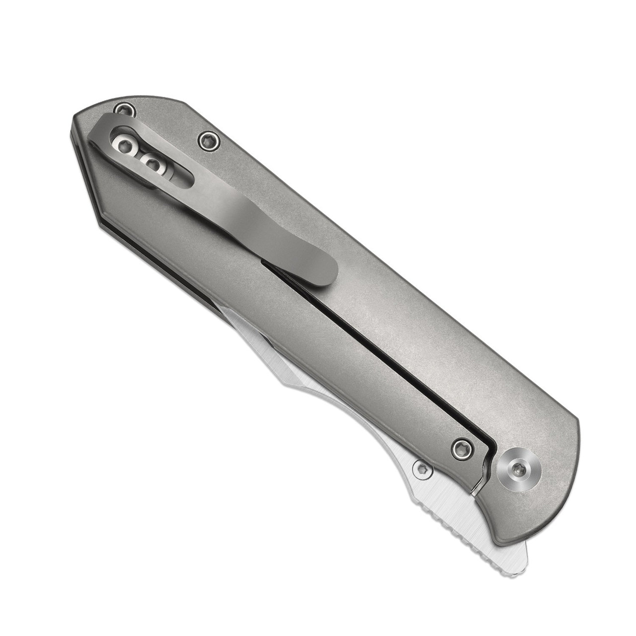 Kizer Harpoon Fold Titanium Norplex UltreX Micarta Grey - Ki4784A2