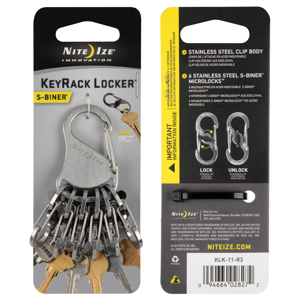 Nite Ize Keyrack Locker Stainless Steel Klk11R3 House Of Knives