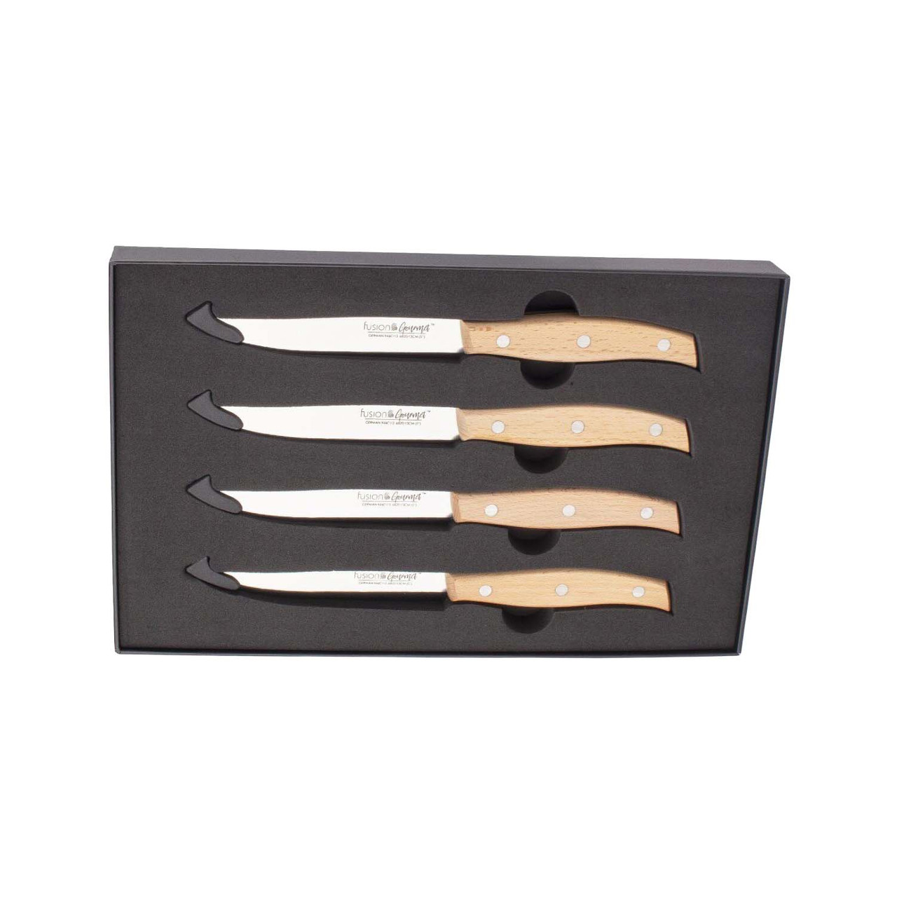 Fusion Gourmet 4pc Steak Knife Set Beech 682013 House of Knives Canada