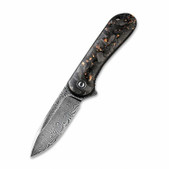 CIVIVI Elementum Shredded Carbon Fiber with Copper Damascus Blade (C907C-DS3) open profile CIVIVI Elementum Shredded Carbon Fiber with Copper Damascus Blade (C907C-DS3) open profile