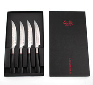 Messermeister Avanta L7684-5-4S, 4-piece steak knife set, black