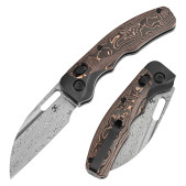  Kansept Vivid Damascus Titanium Copper Carbon Fiber (K1094V2) 